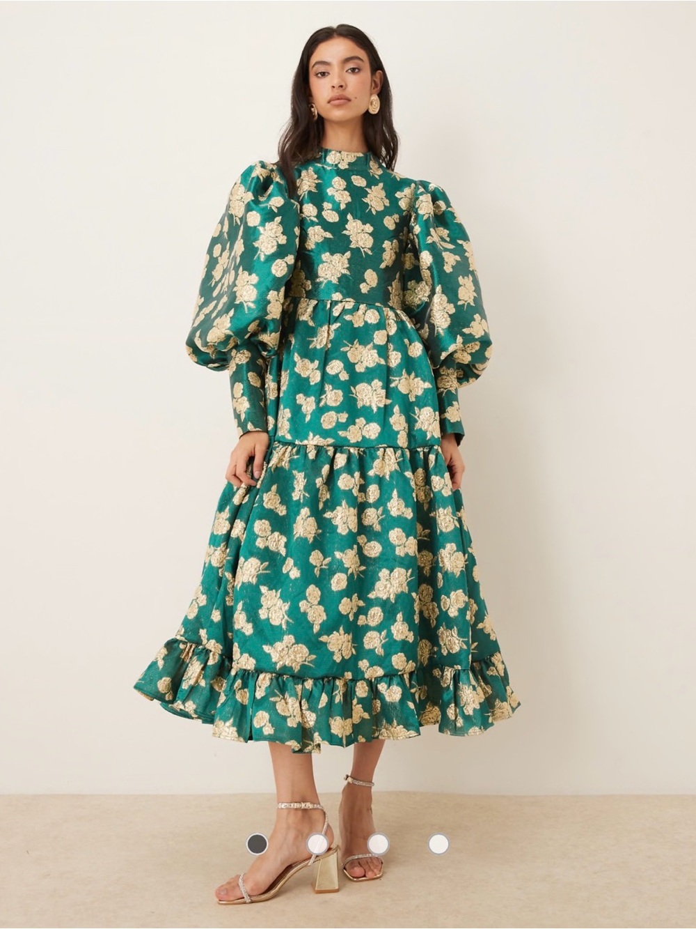 Dream Sister Jane Jacquard Bubble Sleeve Dress